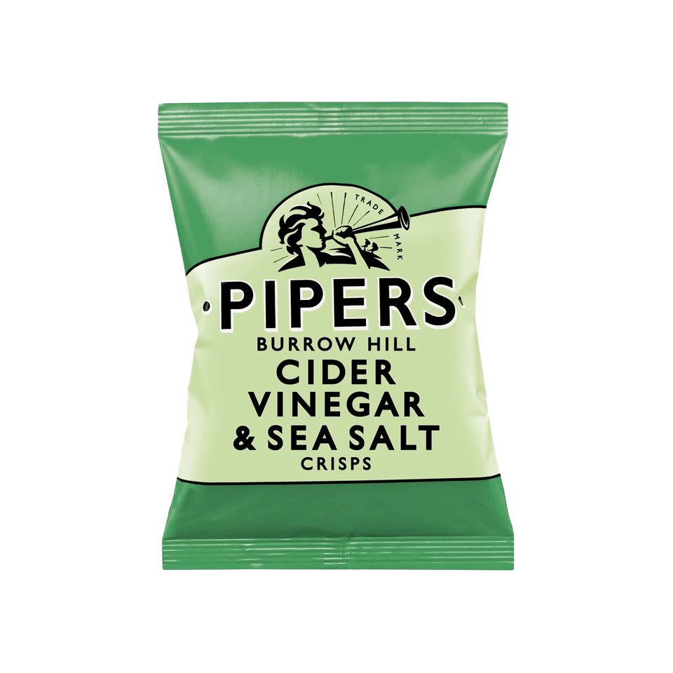 
            
                Load image into Gallery viewer, Pipers - Cider Vinegar And Sea Salt Crisps (40g) - Front Side
            
        