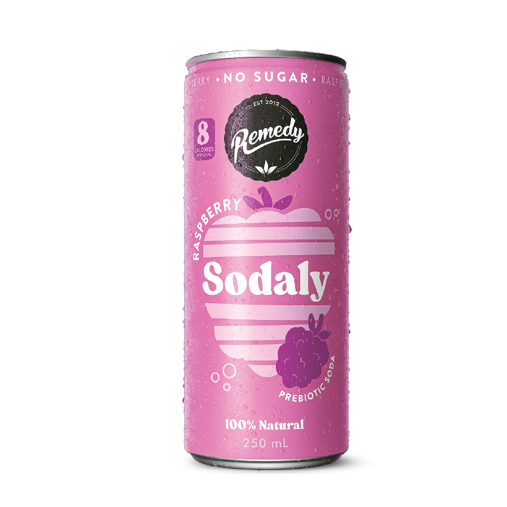 Remedy - Sodaly Raspberry Prebiotic Soda (250ml) (24/carton) – Tasty ...