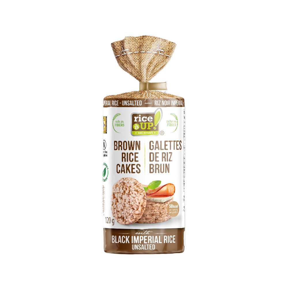 Grain Rice Cake RiceUP! - Whole Grain Rice Cakes Unsalted With Black Rice Imperial (12 ...