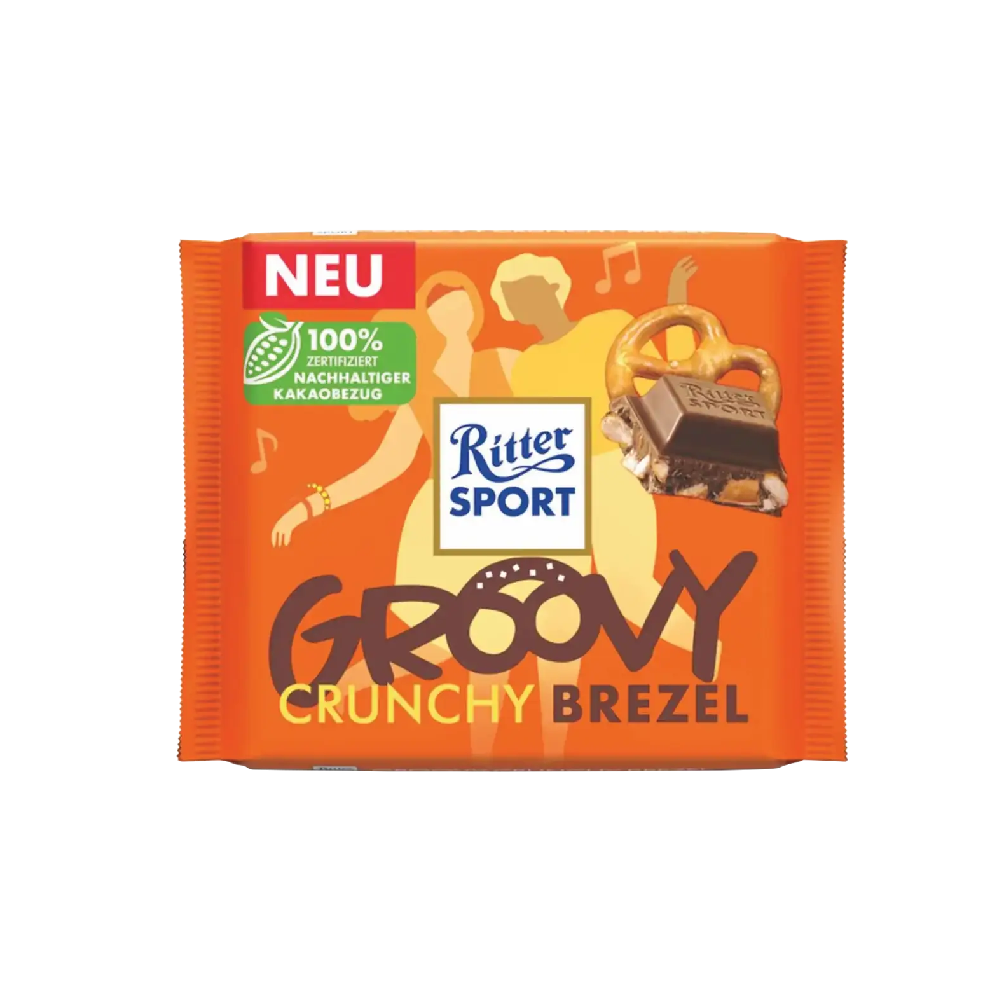 Ritter Sport - Groovy Crunchy Brezel Chocolate (100g) (11/carton)