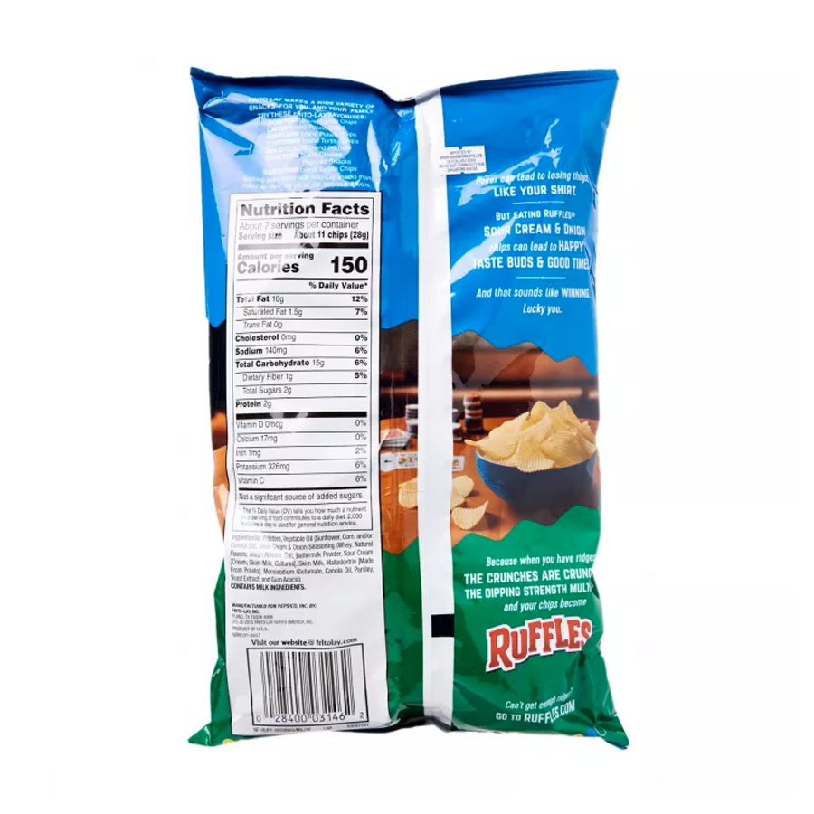 Ruffles - Sour Cream & Onion Potato Chips (170g) (15/carton) – Tasty ...