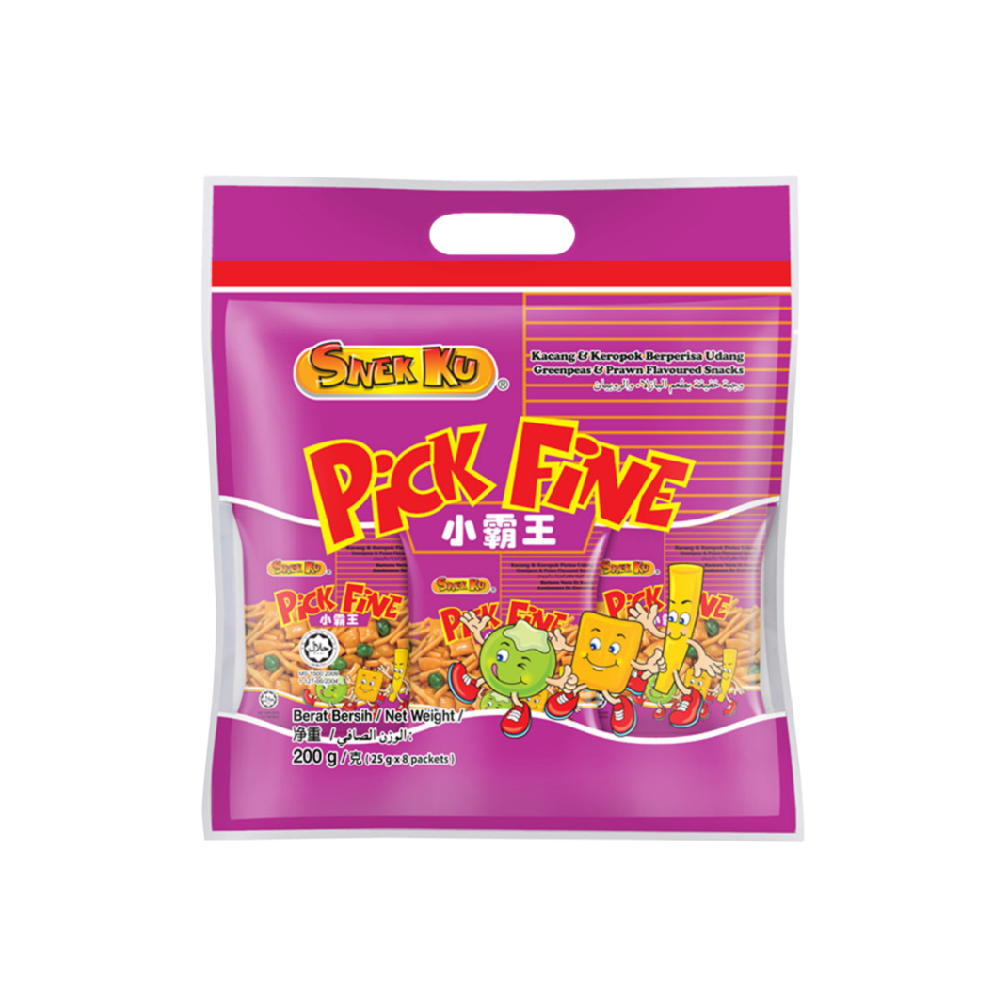 Snek Ku - Pick Fine 3-in-1 (8/pack) (25g) (24/carton) – Tasty Snack Asia