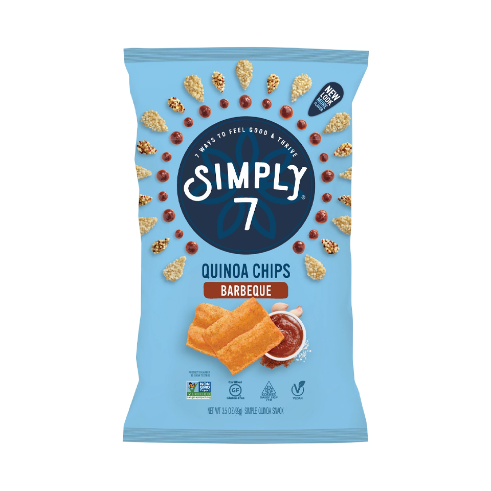 Simply 7 - Quimoa Chips Barbeque (99g) - Front Side