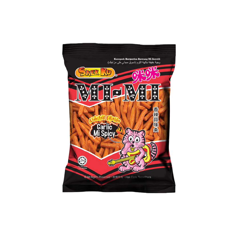 Snek Ku - Garlic Spicy MiMi (70g) (24/carton) – Tasty Snack Asia