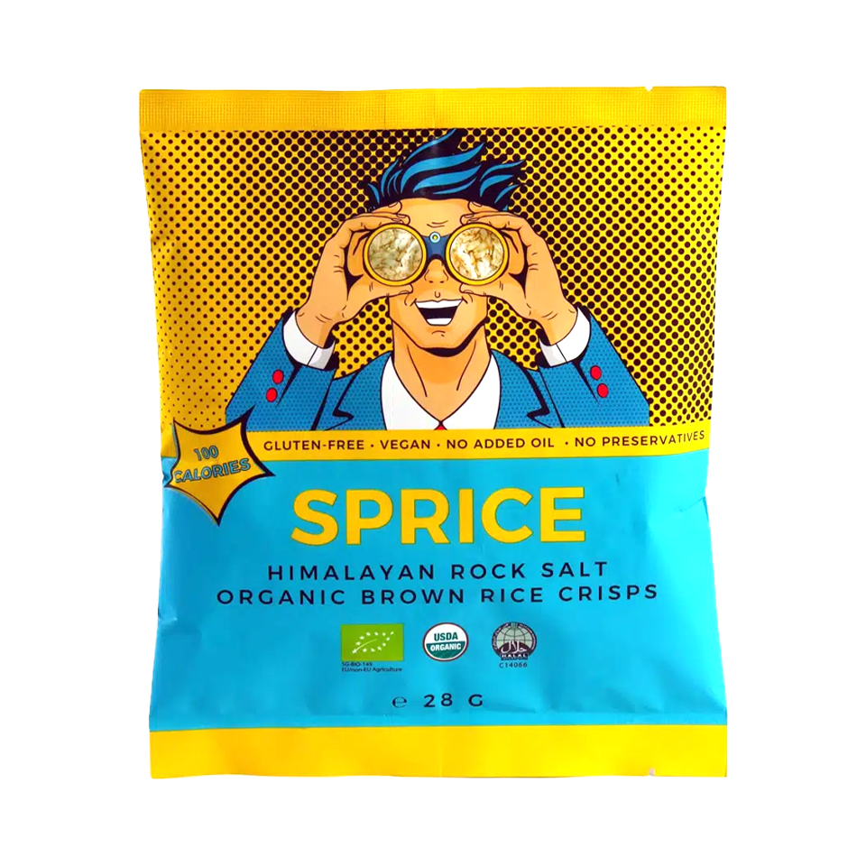 Sprice - Himalayan Rock Salt Brown Rice Crisps (28g) - Front Side