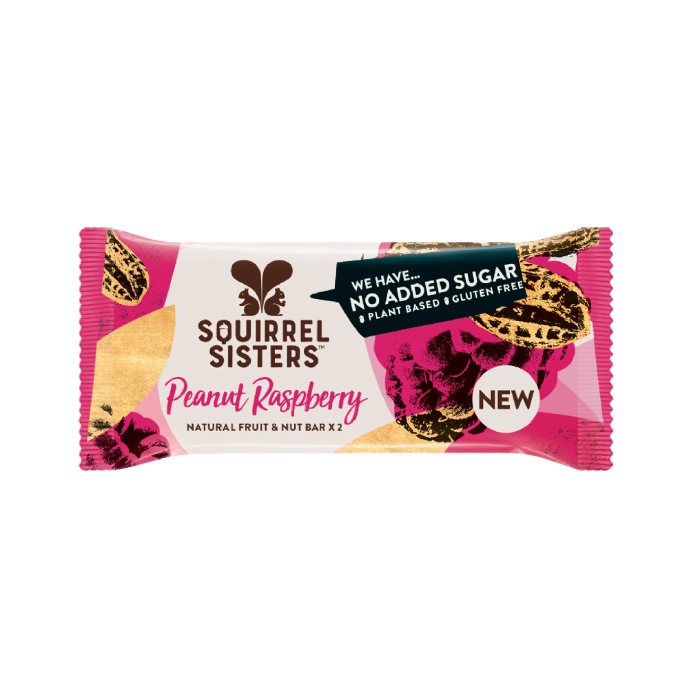 Squirrel Sisters - Peanut Raspberry Fruit & Nut Bar (40g) (12/carton)