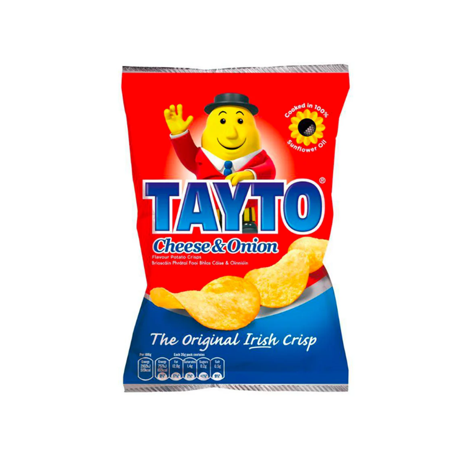 Tayto - Cheese And Onion Potato Chips (42g) (80/carton)