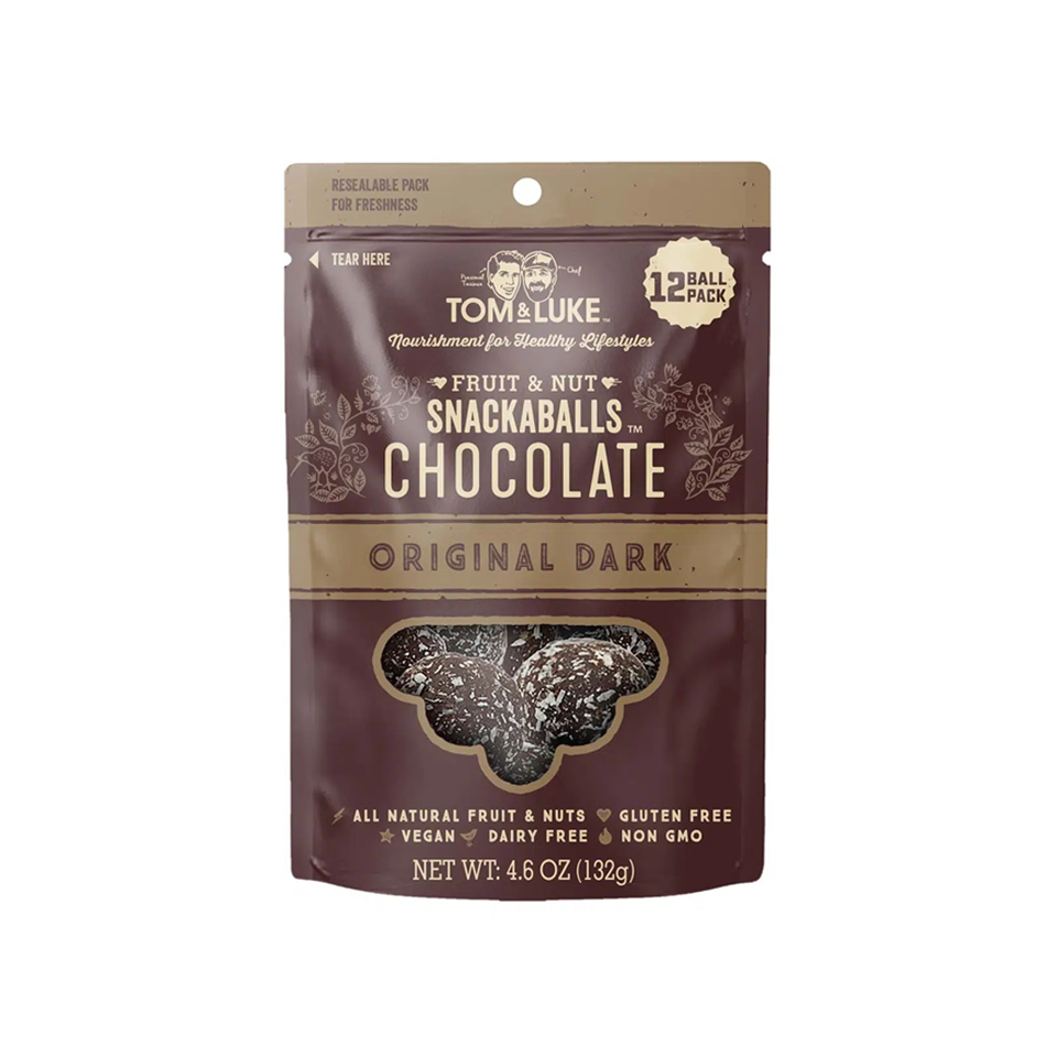 Tom & Luke - Original Dark Chocolate Snackaballs (132g) (10/carton)