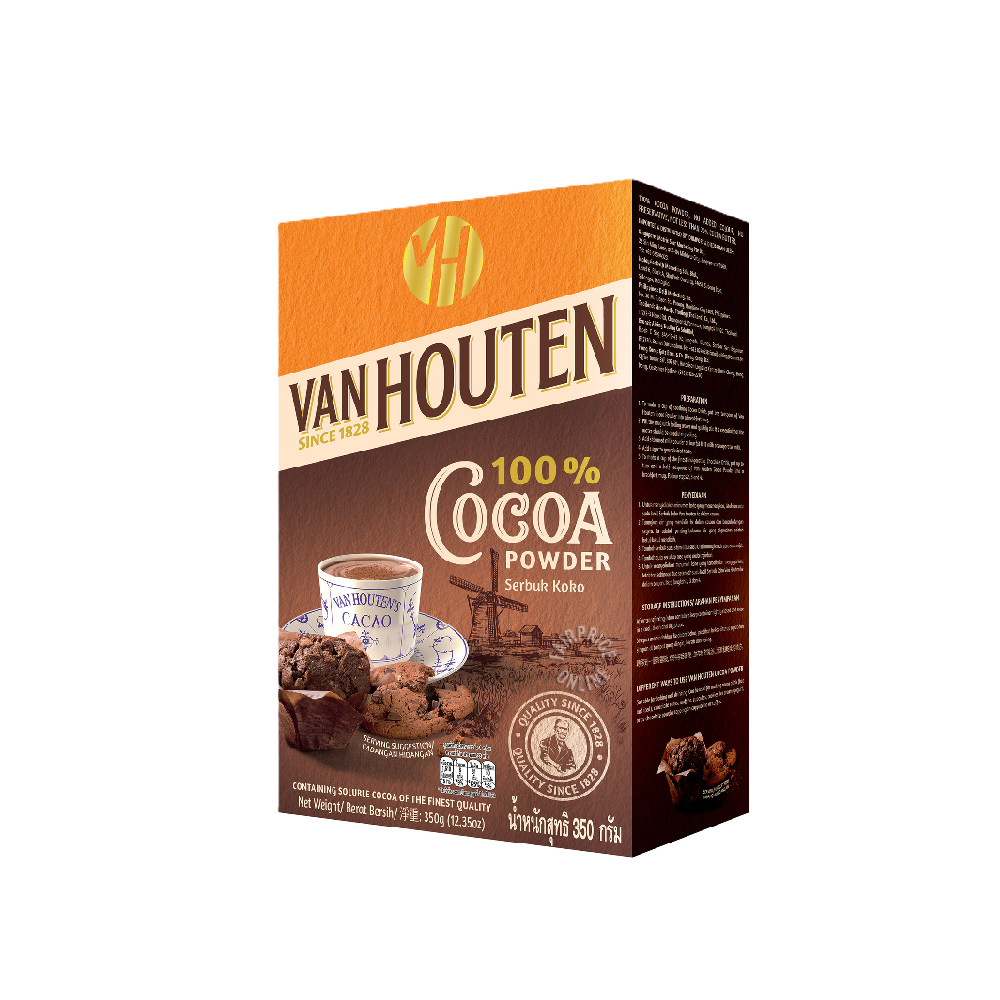 Coco Powder Box Van Houten - Cocoa Powder Box (350g) (24/carton) – Tasty Snack Asia