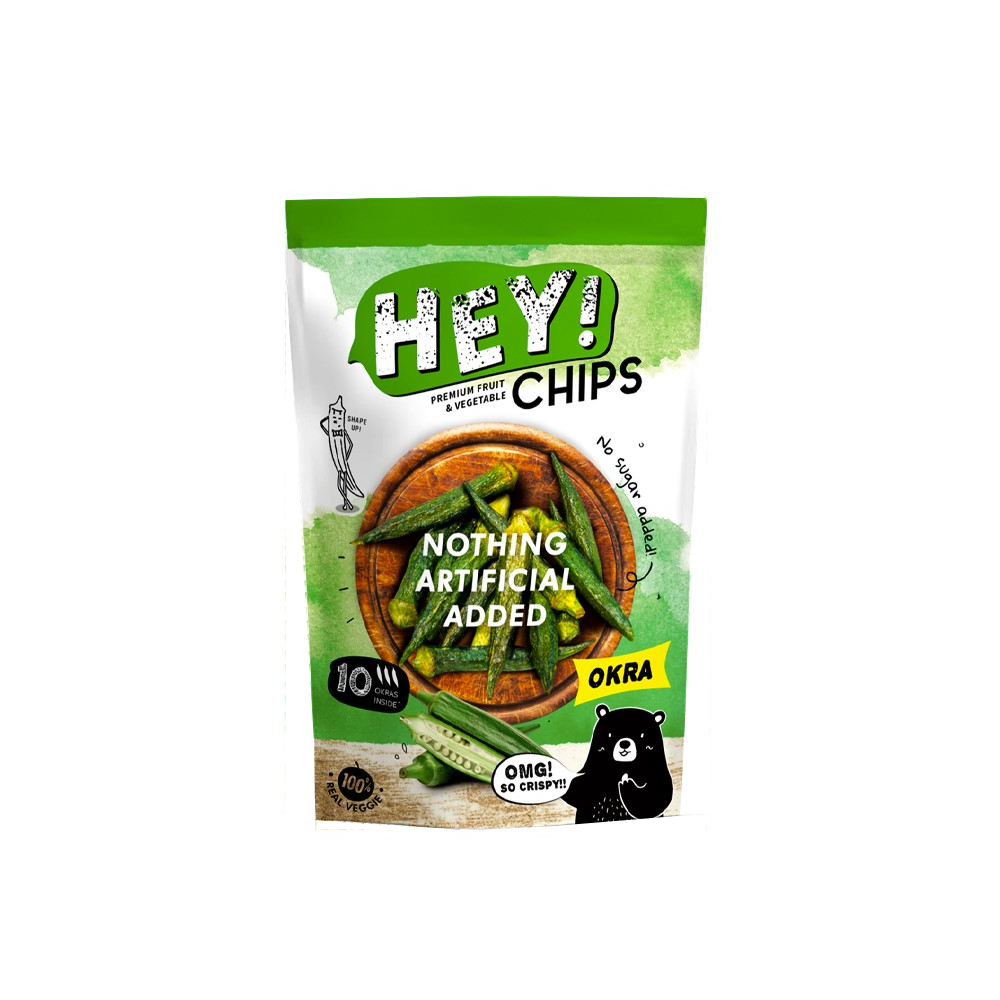 Hey Chips - Okra Crisps (10g) (60/Carton)