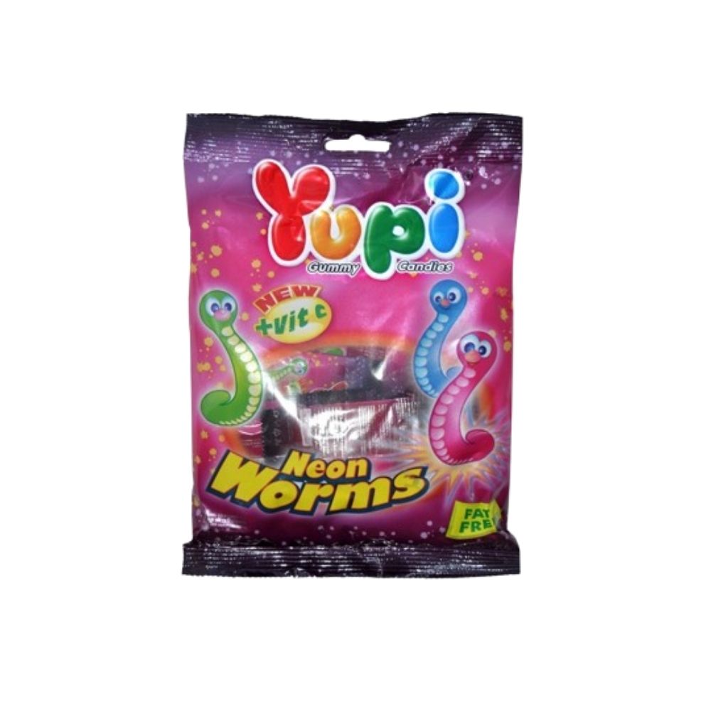 Yupi - Neon Worm Gummy (11/pack) (10g) (24/carton)