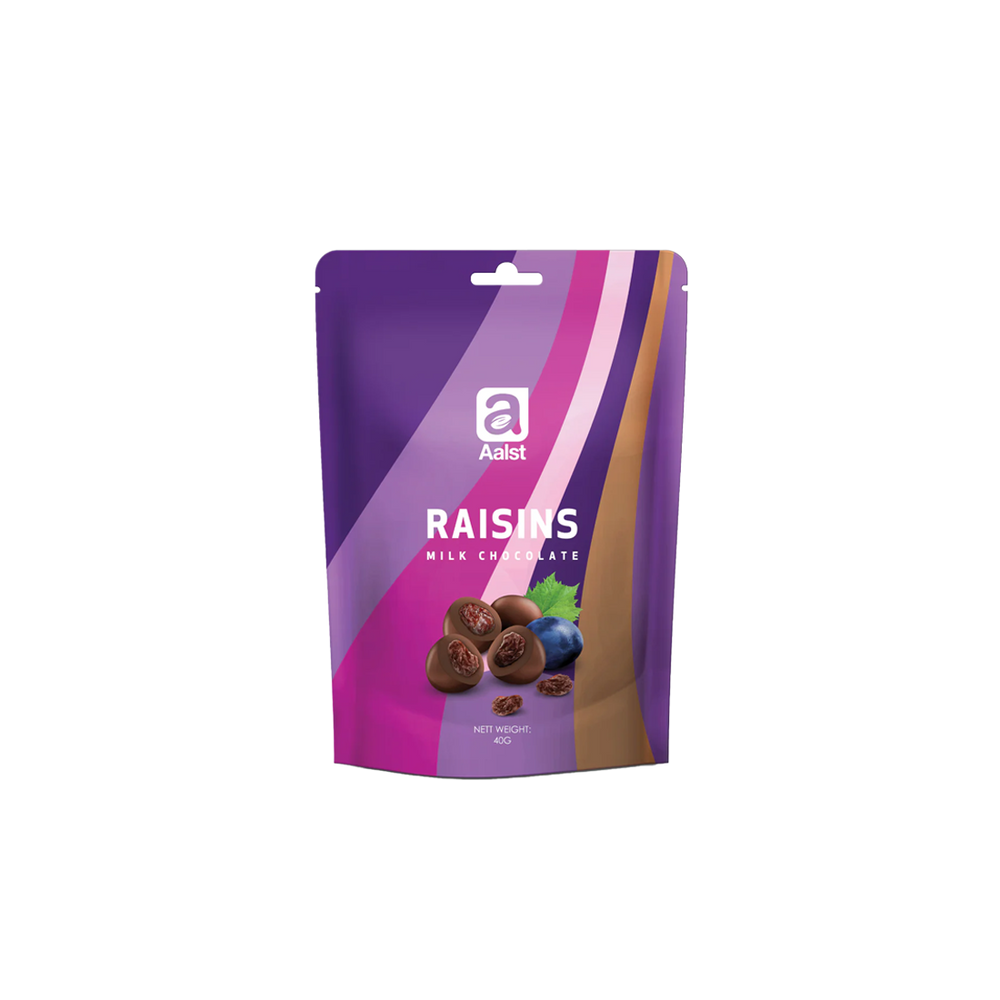 Aalst - Whole Raisin Milk Chocolate Doypack (40g)