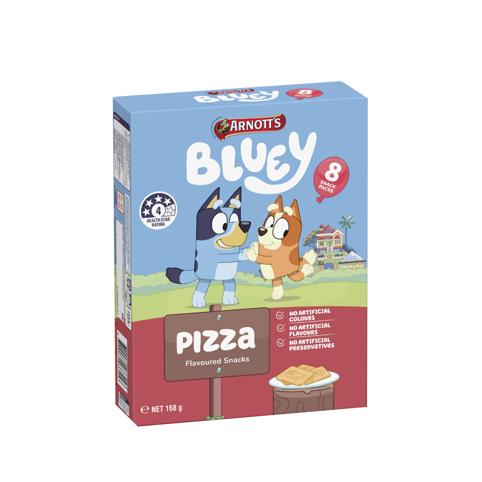 
            
                Load image into Gallery viewer, Arnott&amp;#39;s Bluey - Pizza Flavoured Biscuits (150g)
            
        