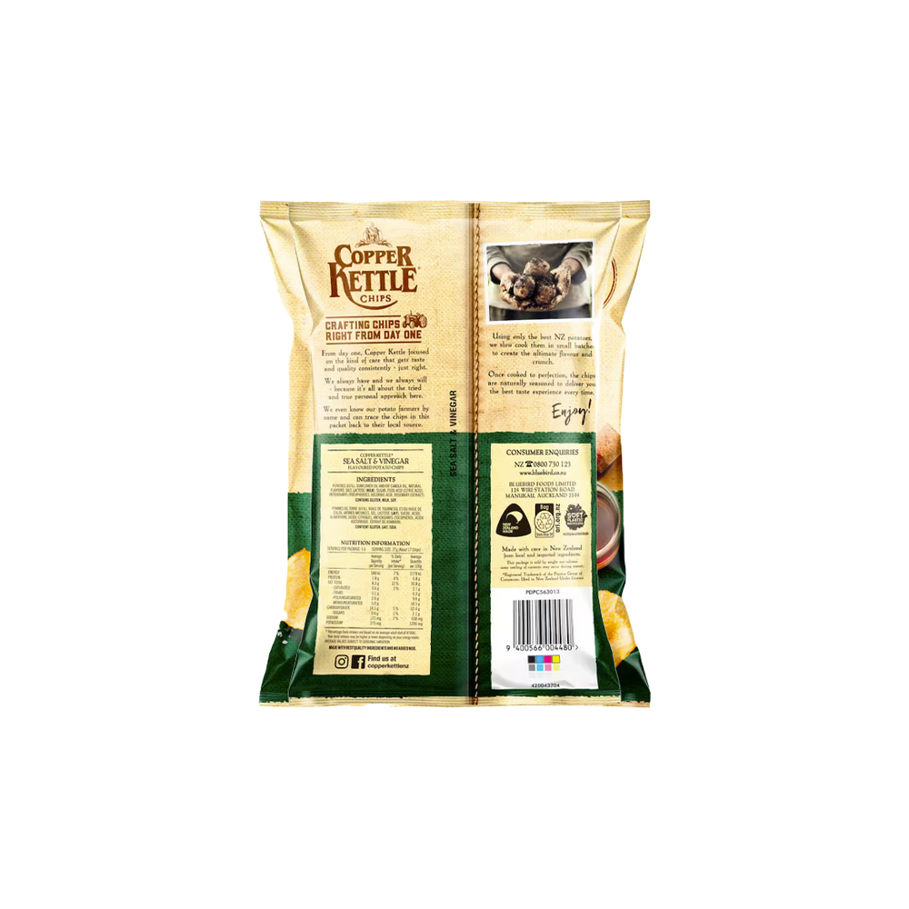 
            
                Load image into Gallery viewer, Copper Kettle - Sea Salt &amp;amp; Vinegar Kettle Chips (40g) (24/carton)
            
        