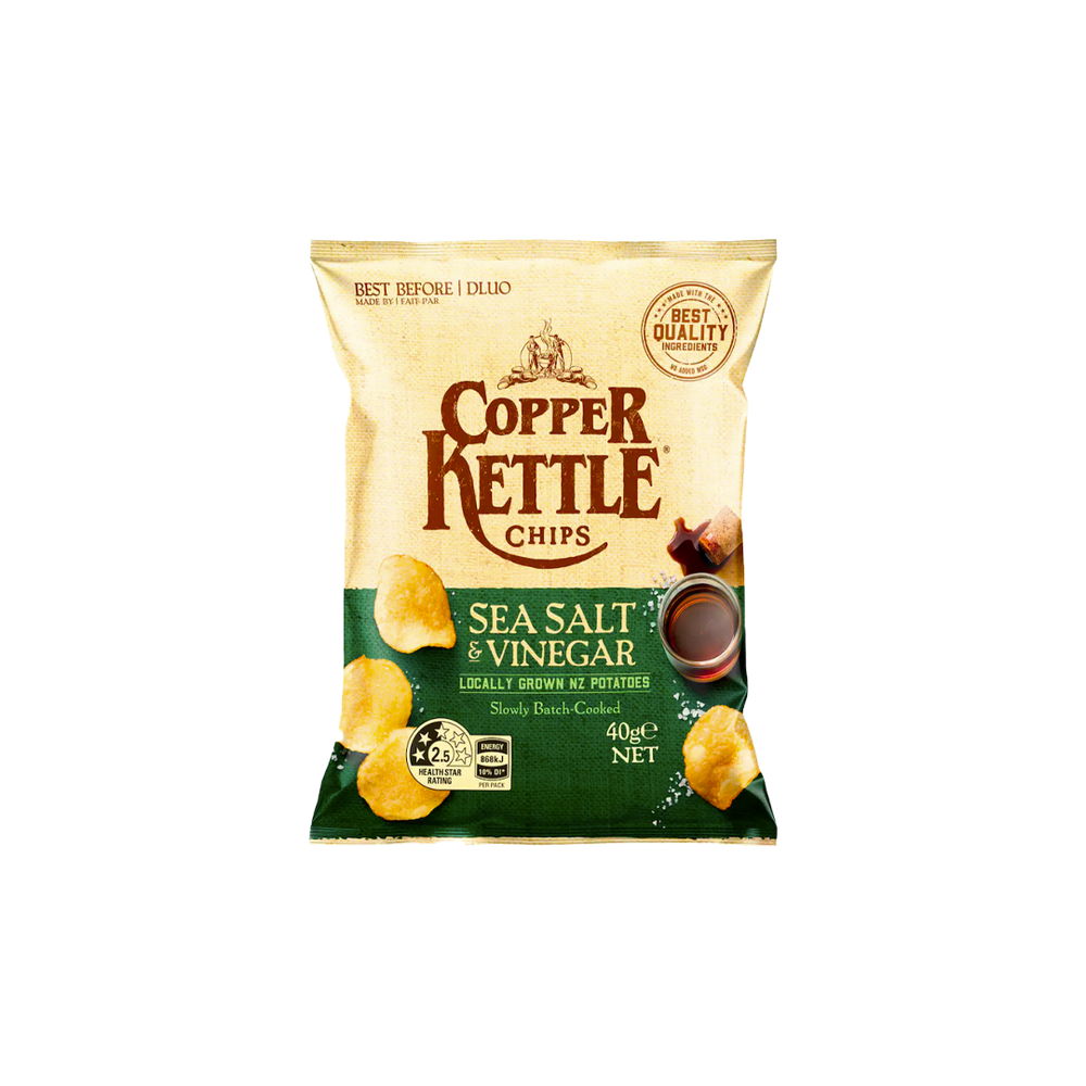 Copper - Sea Salt & Vinegar Kettle Chips (40g) (24/carton)