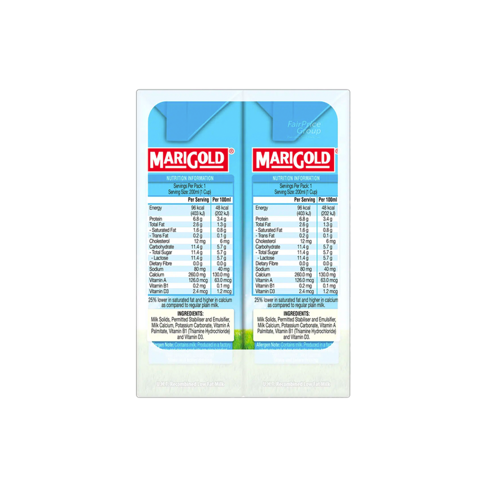 
            
                Load image into Gallery viewer, Marigold - UHT Milk Low Fat (200ml) (24/carton)
            
        