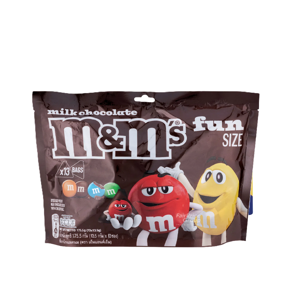 M&M's - Fun Size Milk Chocolate (13/pack) (175.5g) (24/carton M&M's - Fun Size Milk Chocolate (13/pack) (175.5g) (24/carton