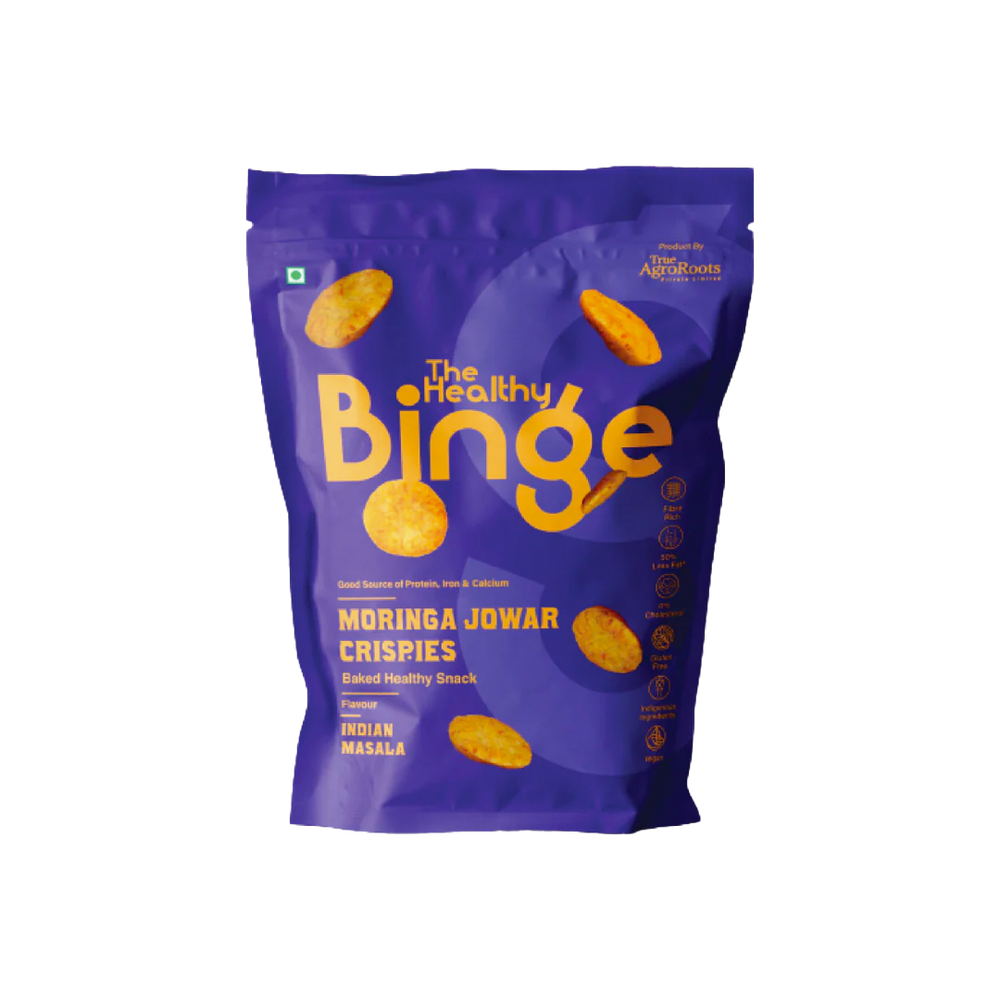 The Healthy Binge - Indian Masala Moringa Jowar Crispies (40g) (54/carton)