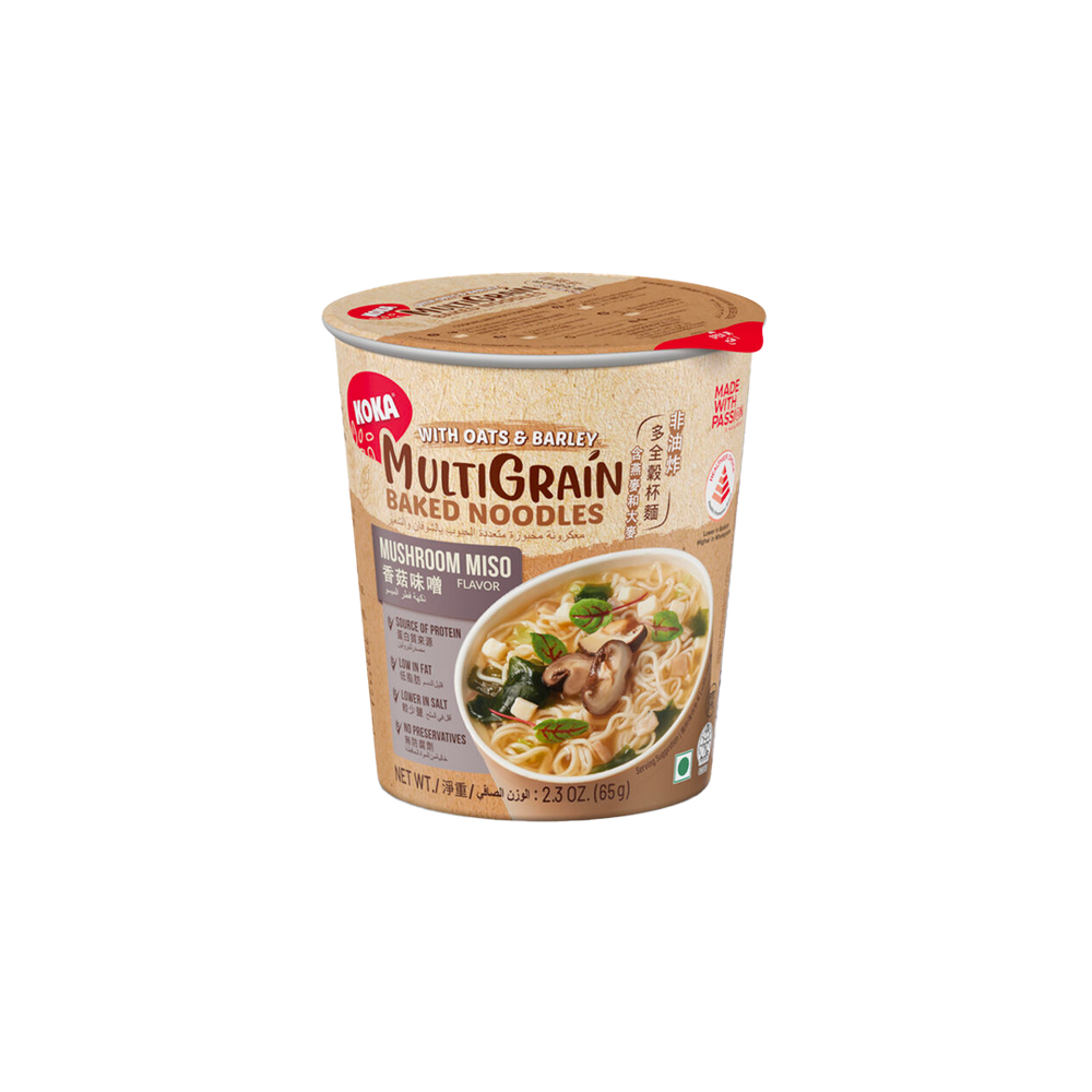 Koka - MultiGrain Barley Mushroom Miso Cup Noodles (65g) (24/carton)