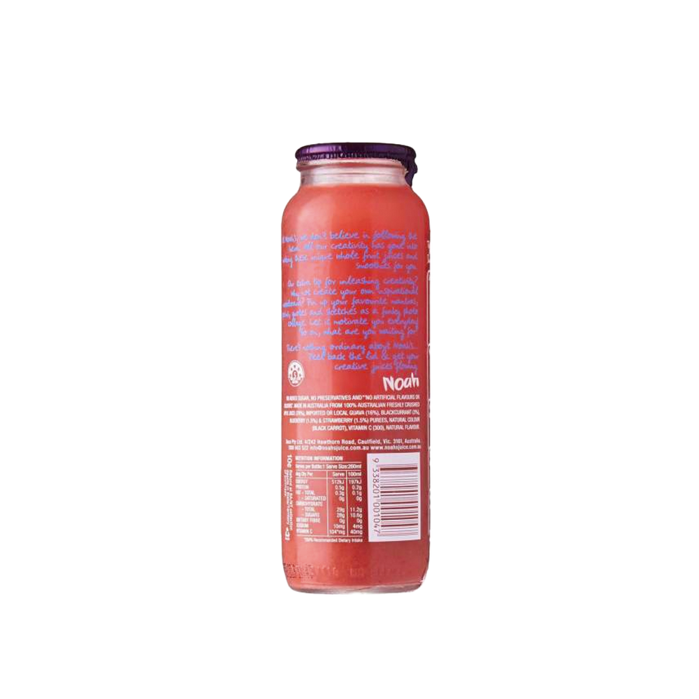 
            
                Load image into Gallery viewer, Noah&amp;#39;s - Apple Guava Blackcurrent Strawberry Smoothie (260ml) (6/carton)
            
        