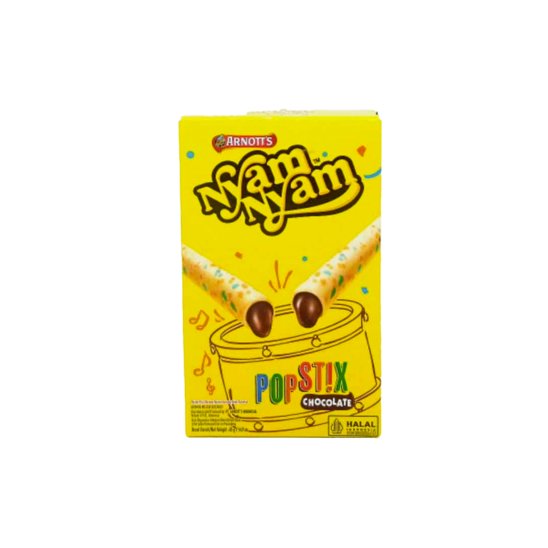 Nyam Nyam Popstix Chocolate Biscuits (48g) Tasty Snack Asia