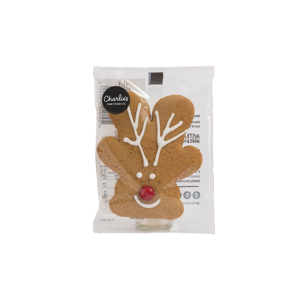
            
                Load image into Gallery viewer, Charlies Fine Food Co - Gingerbread Reindeer (50g)
            
        