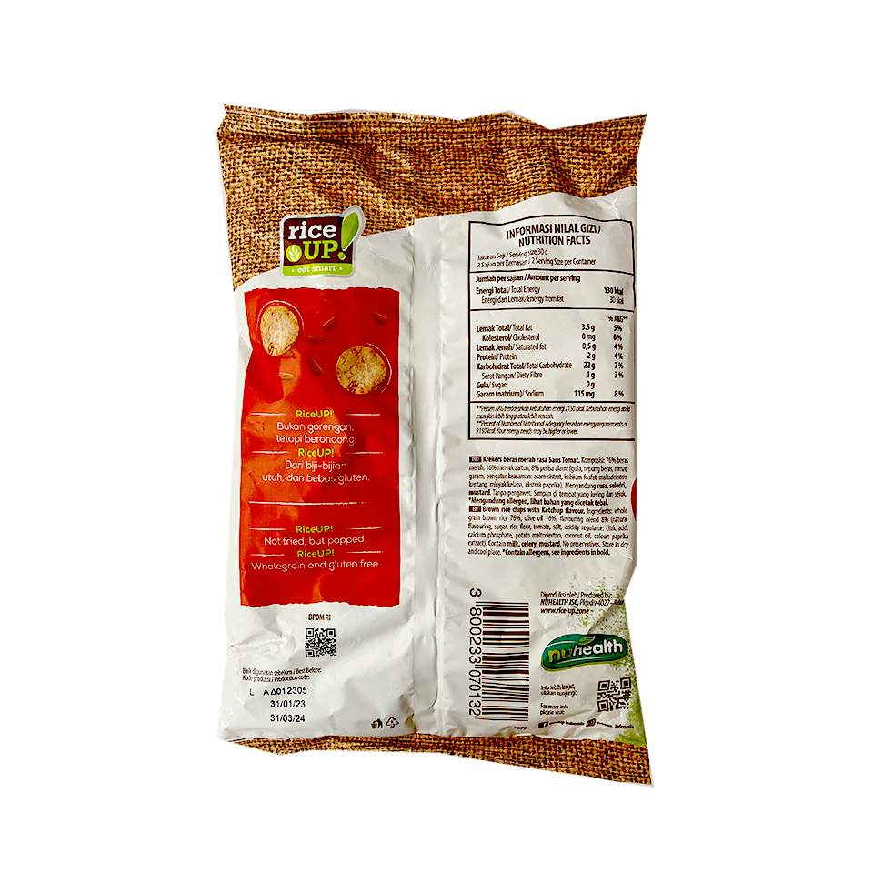 Rice Up - Brown Rice Chips Ketchup Chips (60g)