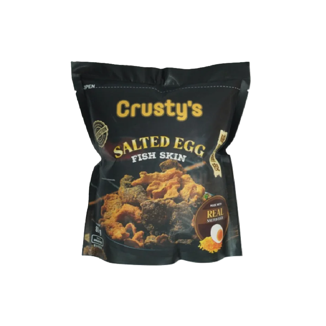 Crusty’s - Salted Egg Fish Skin (80g) (12/carton) – Tasty Snack Asia