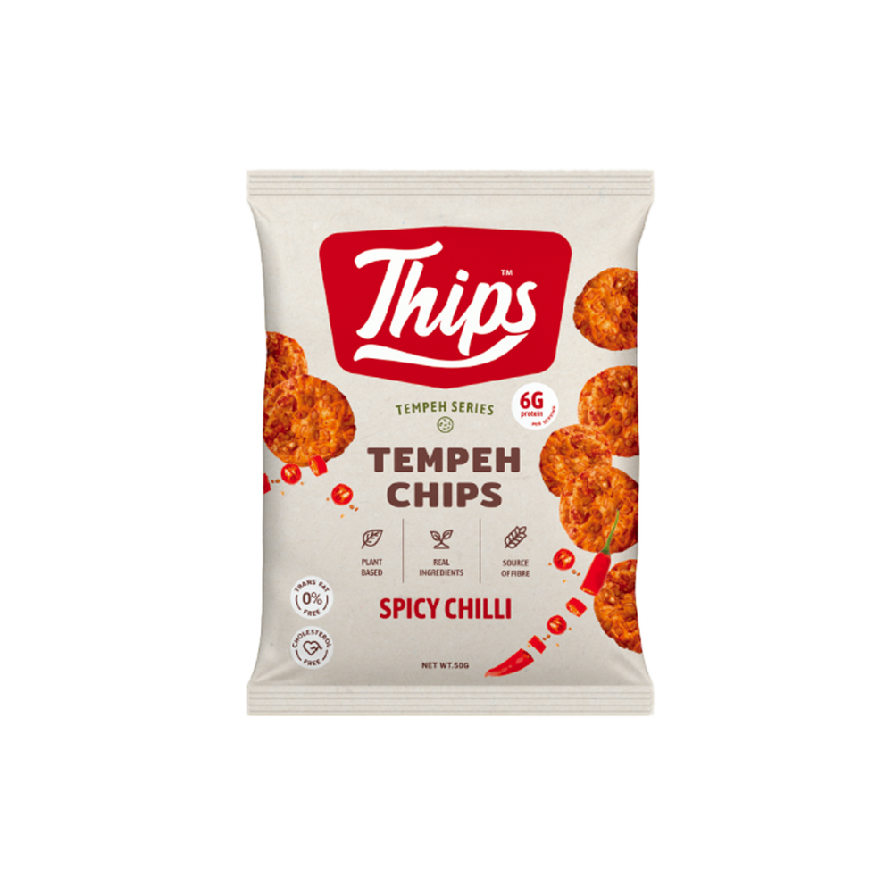 Thips - Tempeh Chips Spicy Chili (50g) (20/carton)
