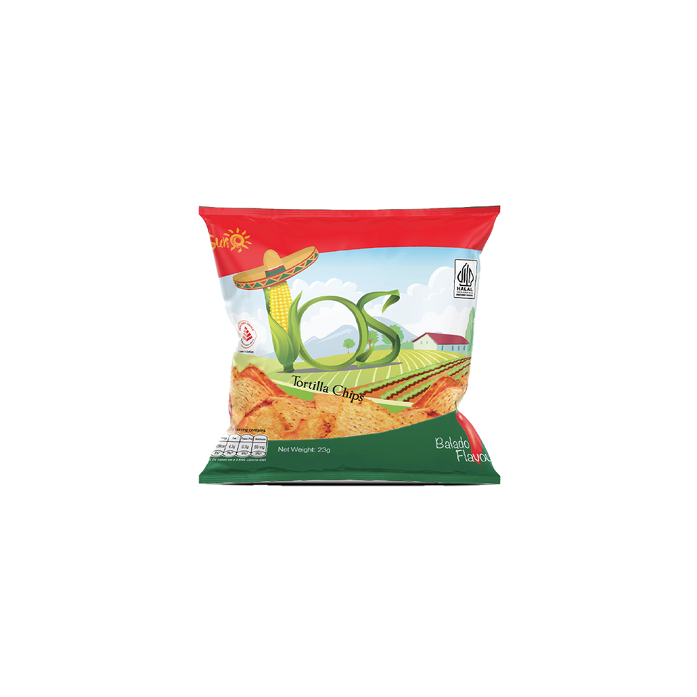 Tos - Balado Tortilla Chips (23g) (54/carton)