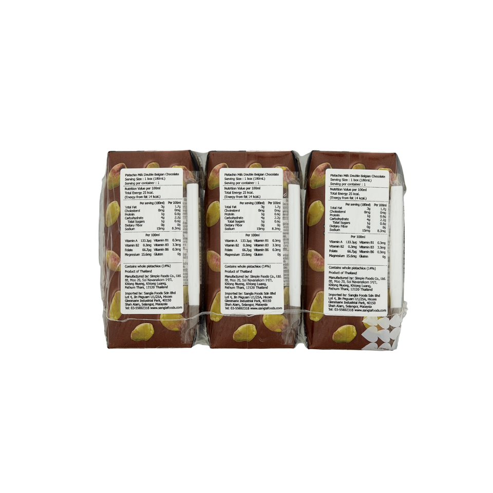 137 Degrees - Double Belgian Chocolate with Pistachio Milk (180ml) (3/pack) (12/carton)