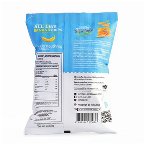 All Like - Sour Cream And Onion Banana Chips (45g) - Back Side