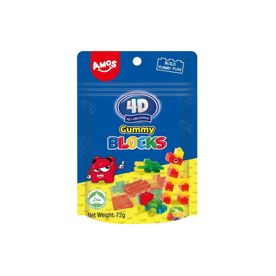 Amos - 4D Gummy Blocks (72g) (12/carton)