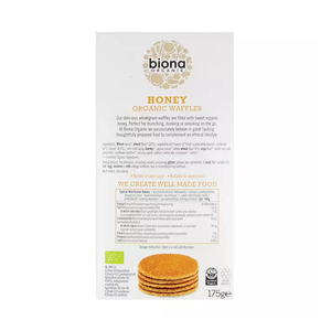 Biona - Organic Honey Waffles (75g) - Back Side