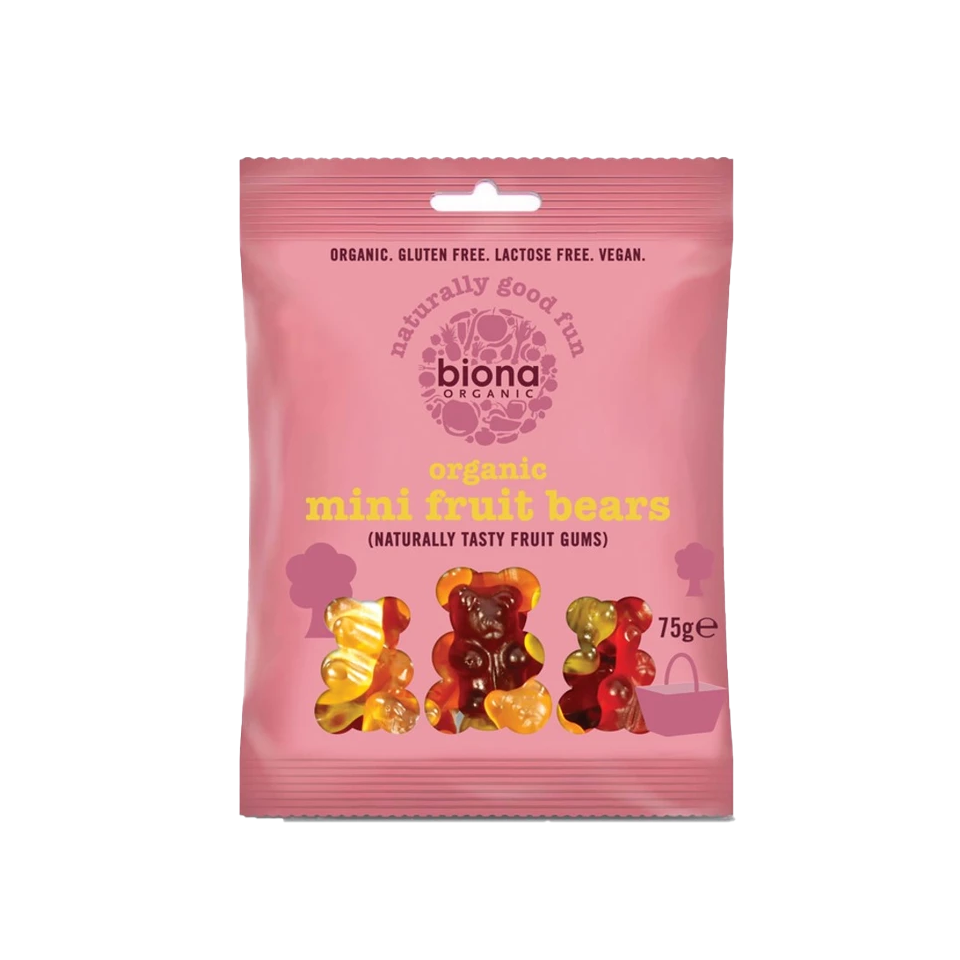 Biona - Organic Mini Fruit Bear Gummies (75g) - Front Side