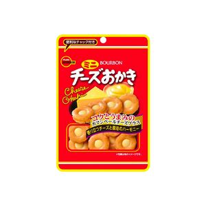 
            
                Load image into Gallery viewer, Bourbon - Mini Cheese Okaki (28g) - Front Side
            
        