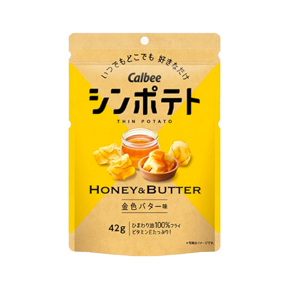 Calbee - Honey And Butter Potato Chips (42g) - Front Side