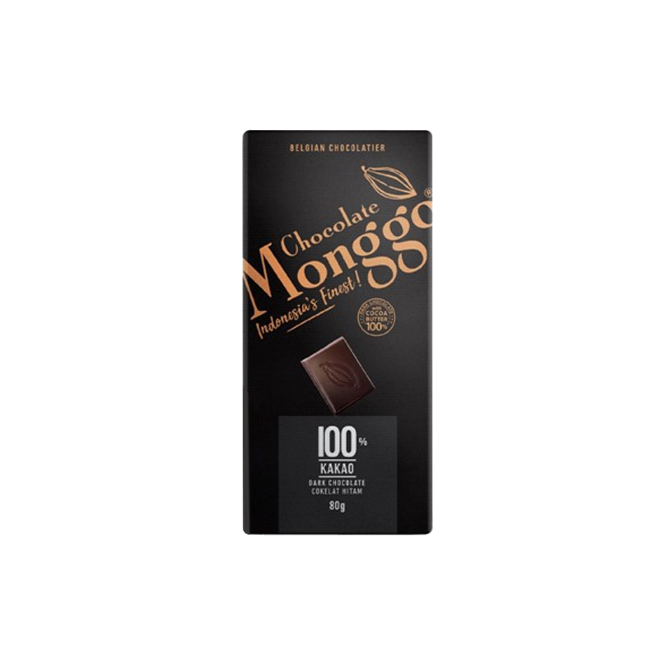 Chocolate Monggo - Apricot Dark Chocolate 100% Cacao (80g)