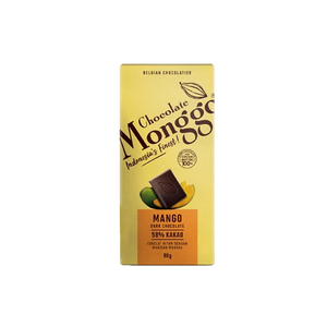 Chocolate Monggo - Dried Mango Dark Chocolate 58% Cacao (80g)