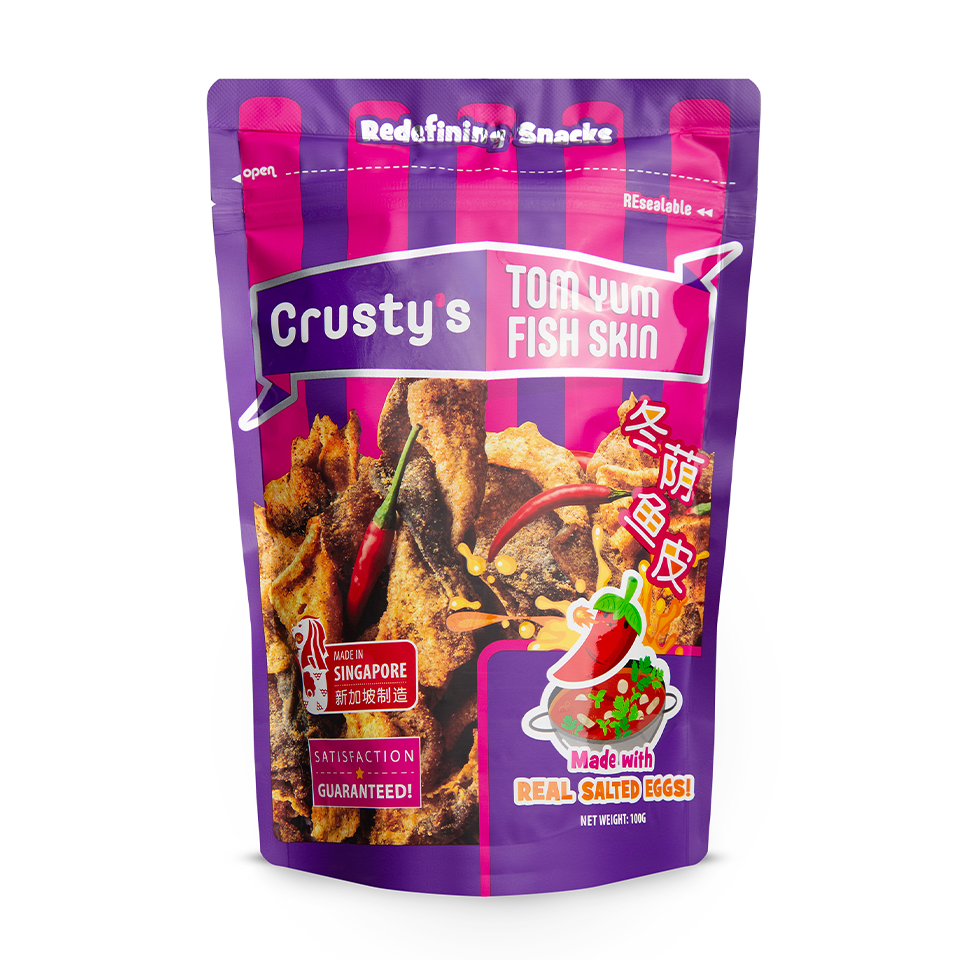 Crusty's - Tom Yum Salted Egg Fish Skin (100g) (30/carton) – Tasty ...