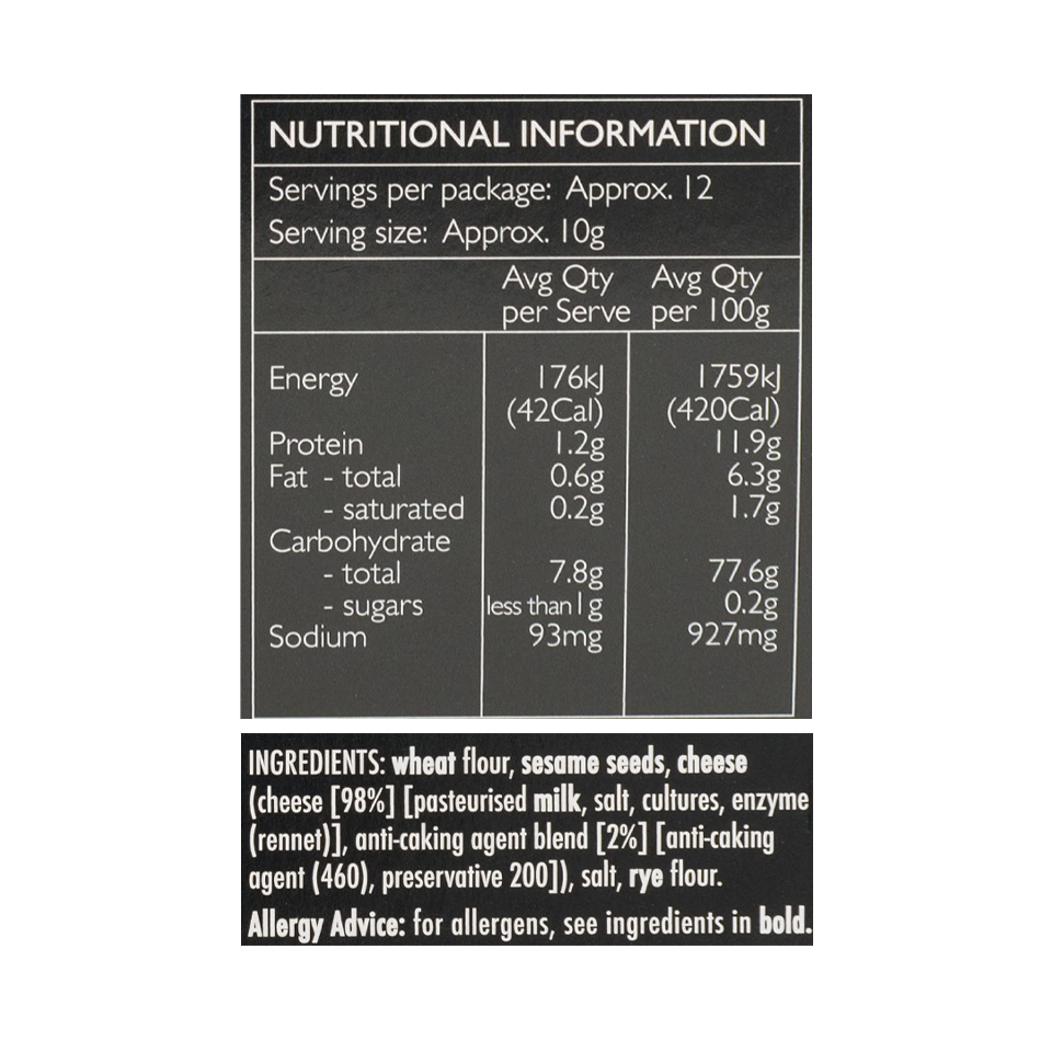 Falwasser - Natural Crispbread (150g) - Nutritional Information