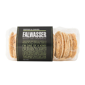 Falwasser - Pepper And Chives Crispbread (150g) - Front Side