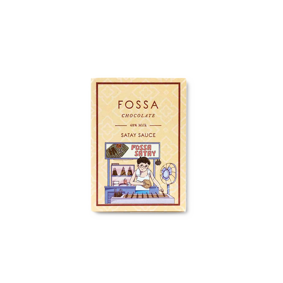 Fossa Chocolate - Satay Sauce 48% Milk Chocolate (50g)