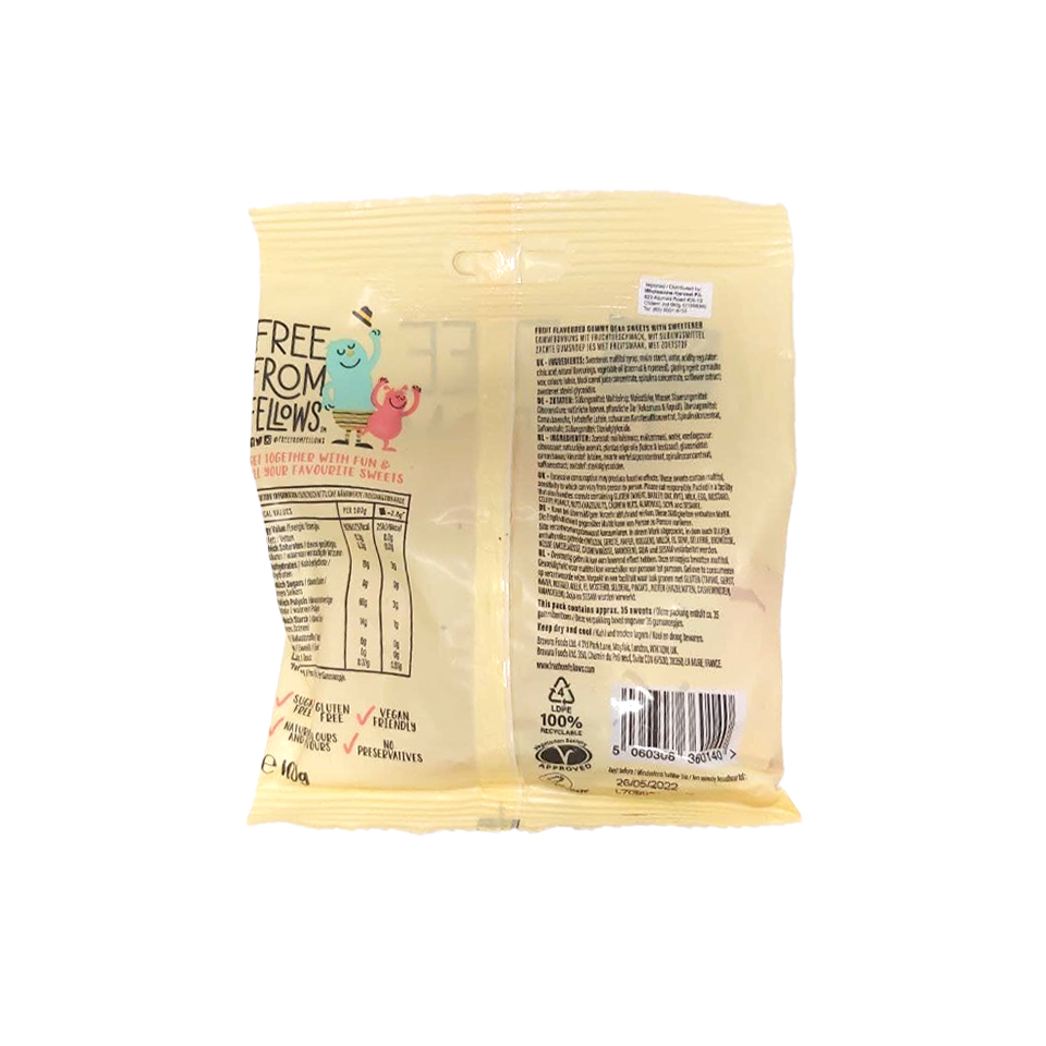 Free From Fellows - Gummy Bears (100g) - Back Side