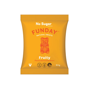 
            
                Load image into Gallery viewer, Funday - Fruity Vegan Gummy Bears (50g) - Front Side
            
        