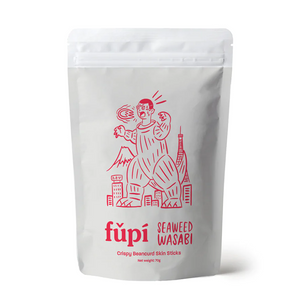 
            
                Load image into Gallery viewer, Fupi - Seaweed Wasabi Flavour Beancurd Chips (75g)
            
        