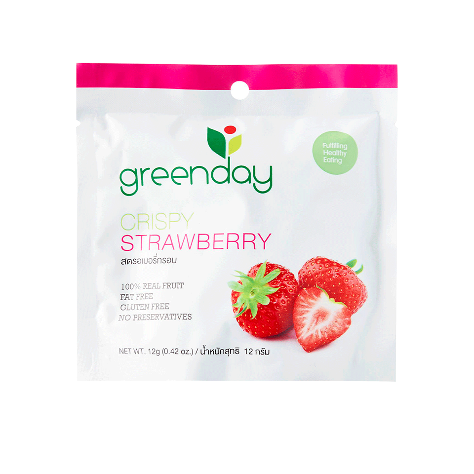
            
                Load image into Gallery viewer, Greenday - Crispy Strawberry (12g) - Front Side
            
        
