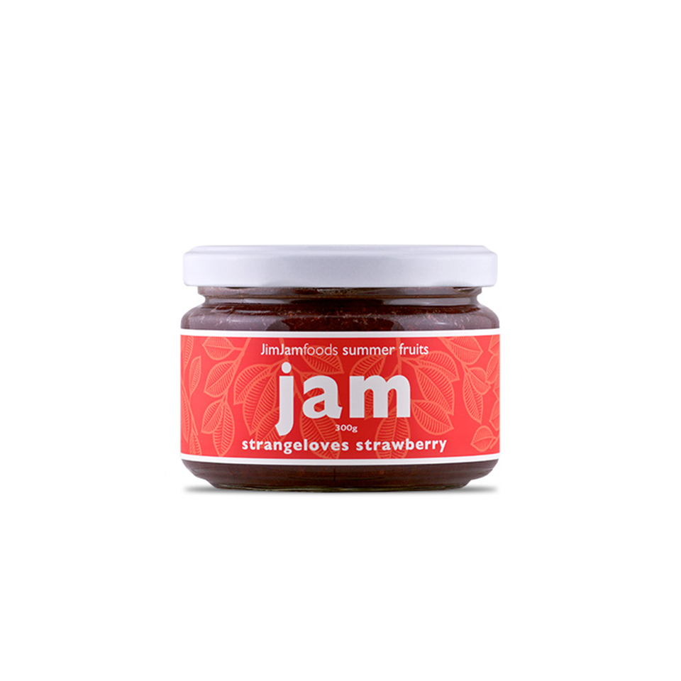 Jim Jam Foods - Strangeloves Strawberry (300g) - Front Side