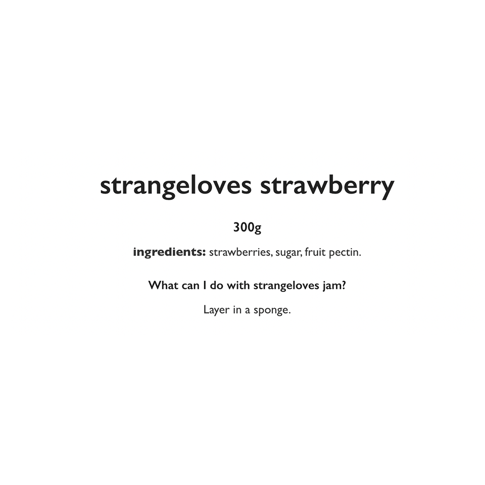 Jim Jam Foods - Strangeloves Strawberry (300g) - Product Information