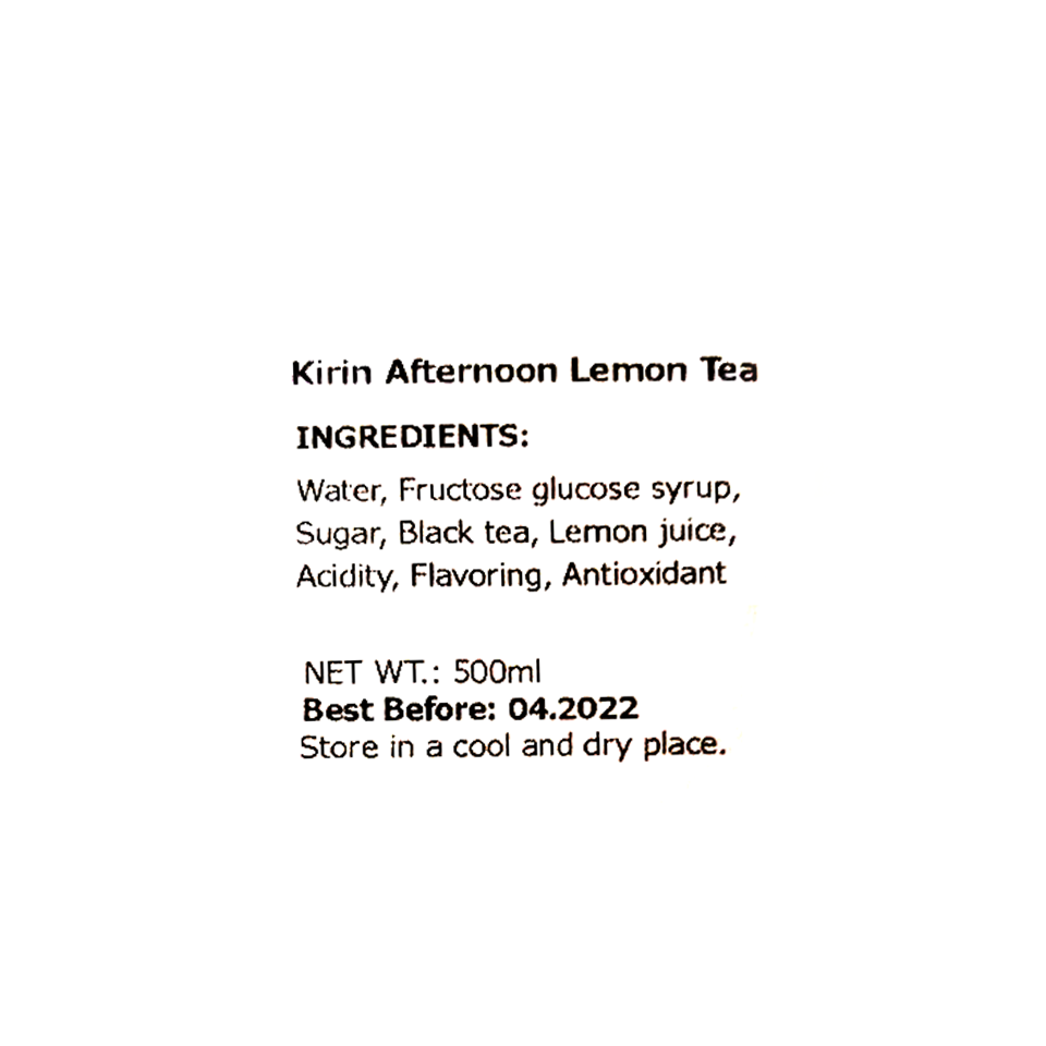 Kirin - Lemon Tea (500ml) - Product Information